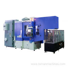 Automatic hobbing machine with gear chamfering and deburring